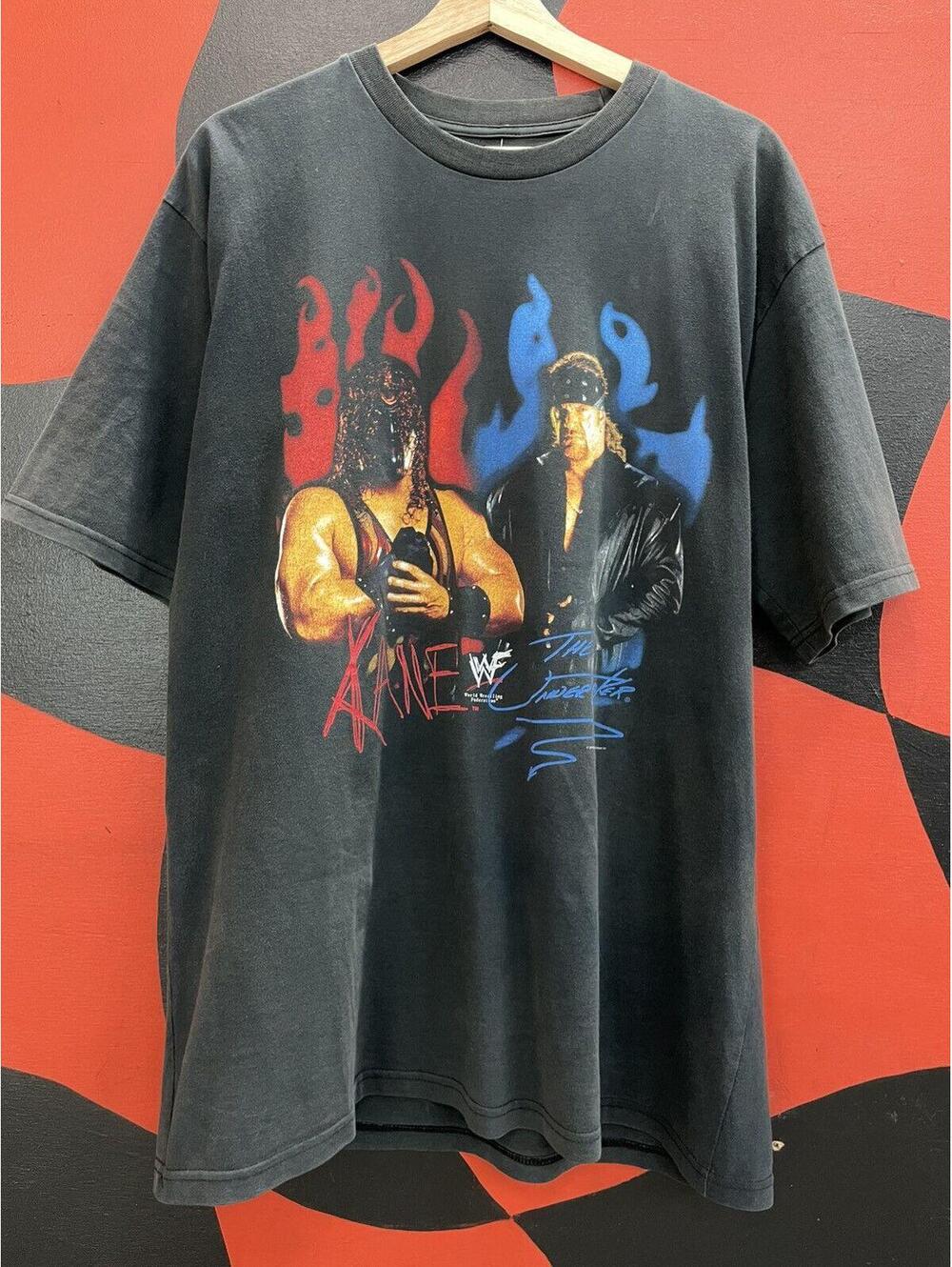 KANE The Undertaker wwf vintage wrestling tee 2000 tag team